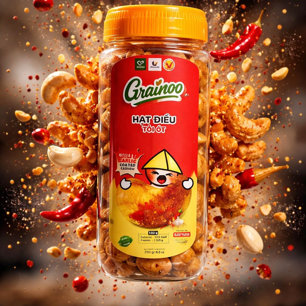 Chilli &amp; Garlic Coated Cashews