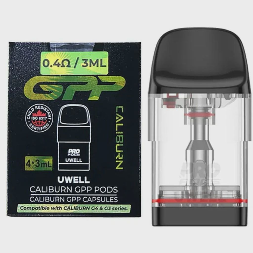 UWELL CALIBURN GPP REPLACEMENT PODS 3ml - 4 PACK UWELL CALIBURN GPP REPLACEMENT PODS 3ml - 4 PACK