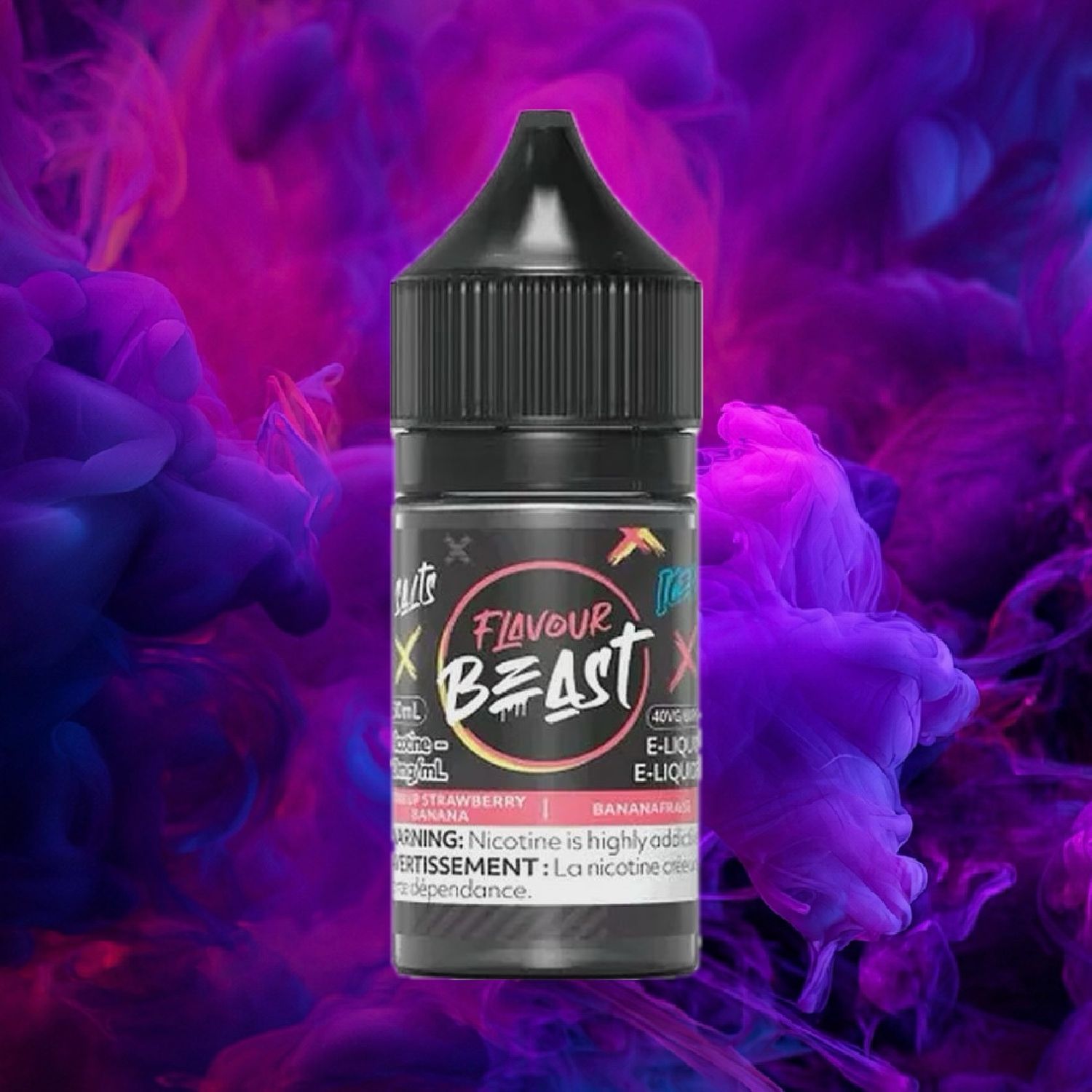 STR8 UP STRAWBERRY BANANA ICED by FLAVOUR BEAST SALTS STR8 UP STRAWBERRY BANANA ICED by FLAVOUR BEAST SALTS