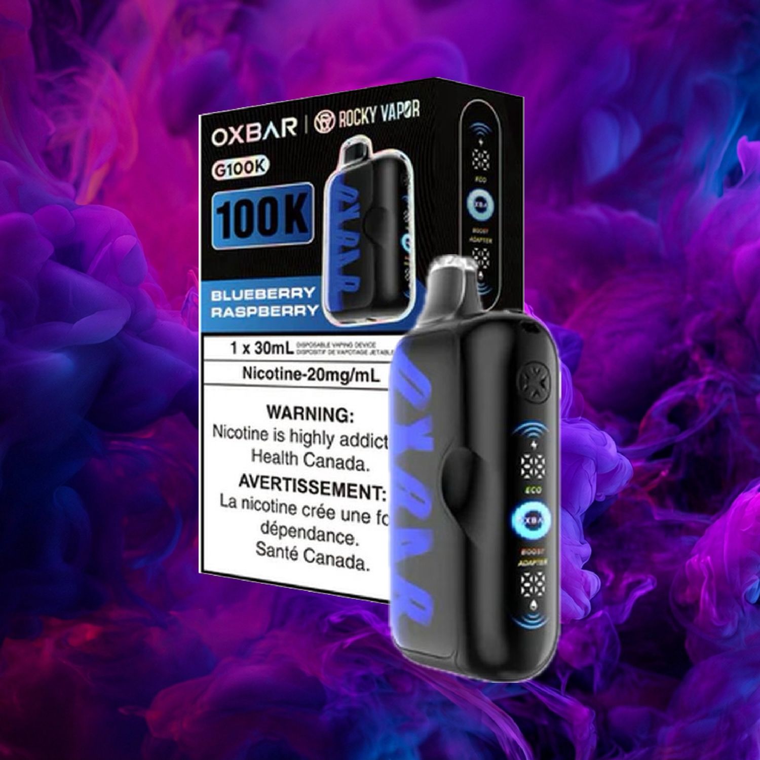 OXBAR G100K DISPOSABLE VAPE OXBAR G100K DISPOSABLE VAPE, Flavour: BLUE RASPBERRY