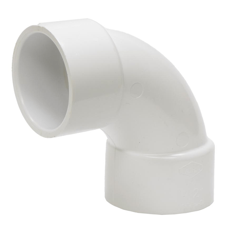 1.5" Slip x Slip SCH40 PVC 90 Degree Sweep Elbow