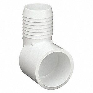 1.5" White Insert x Slip 90 Degree Elbow