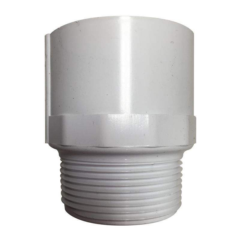 1.5" White MPT x Slip SCH40 PVC Male Adapter