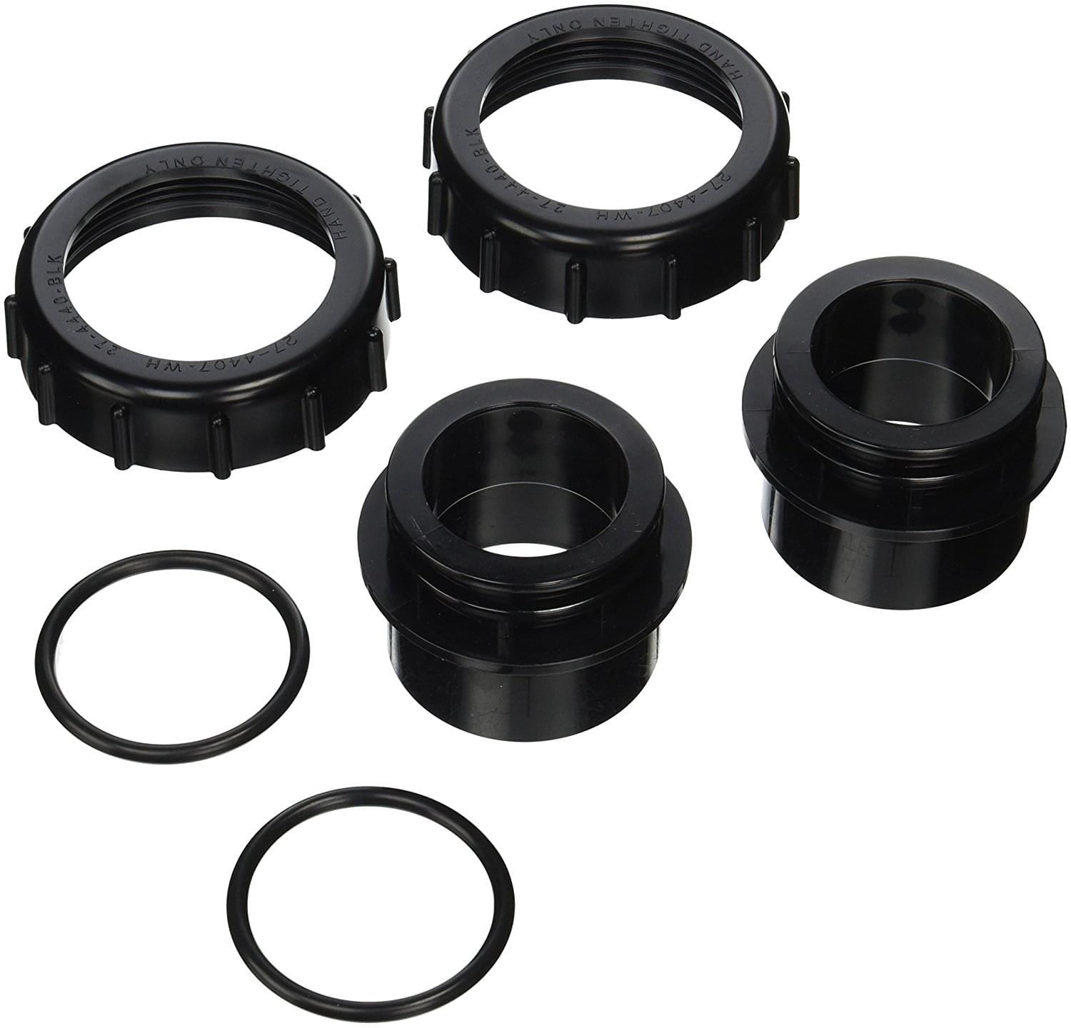 2" x 2.5" Black Valve Adapter Kit