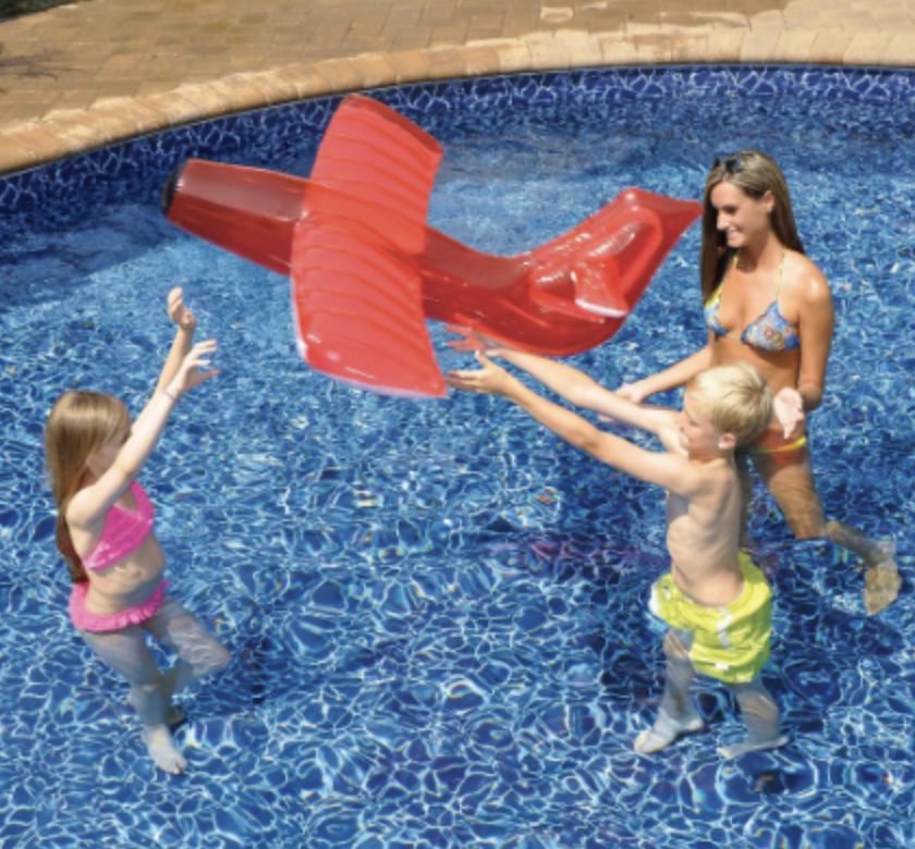 Inflatable Red Airplane Glider Pool Float