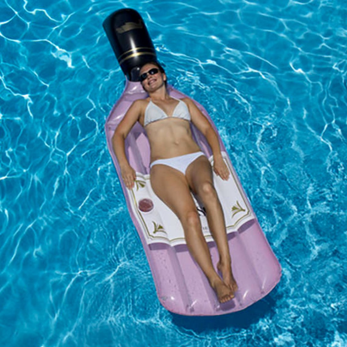 Inflatable Rosé Bottle Float