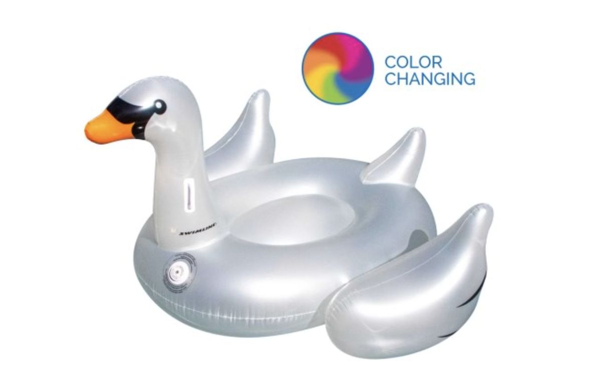 Giant LED Swan Ride-On Float 66"