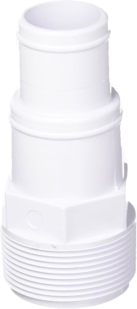 1.5” white PVC pool hose adapter