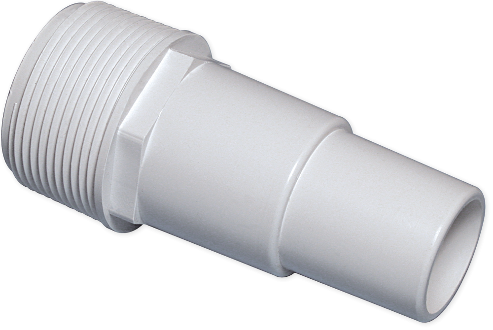 1.5" MPT x 1.25" Hose White Hose Fitting Adapter
