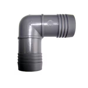 1.5” Poly Insert Elbow, Colour: Grey