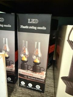 Realistic Flickering LED Black Tealight Lantern