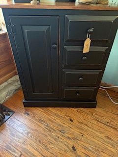One Door Storage Cabinet- Black