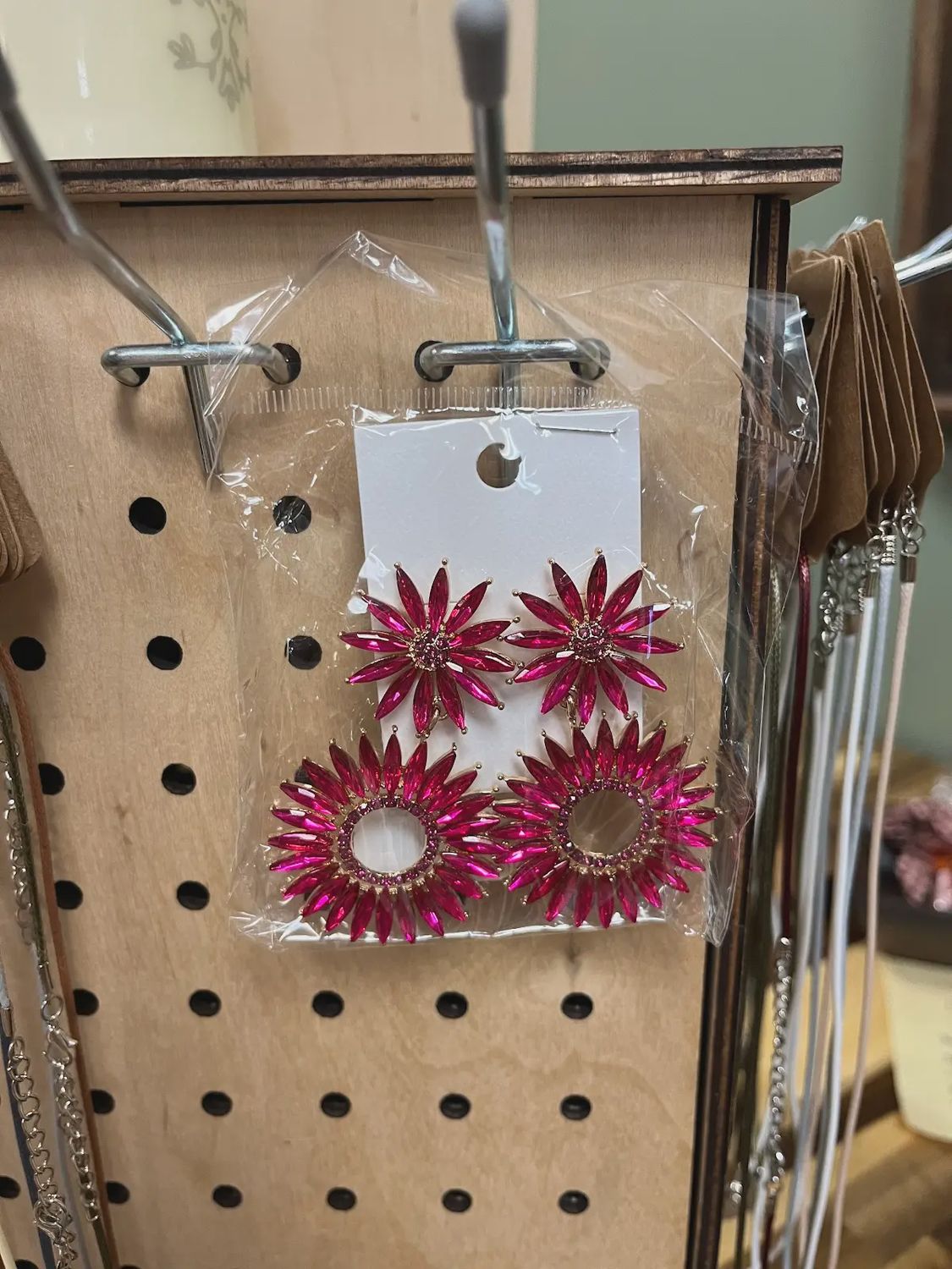 Linked Flower Marquise Earrings