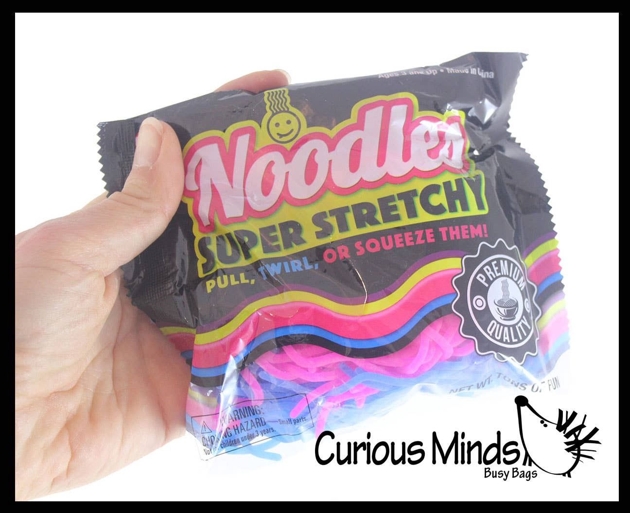1 Pack of 3 Ramen Stretchy Noodle Strings Fidget Toy -