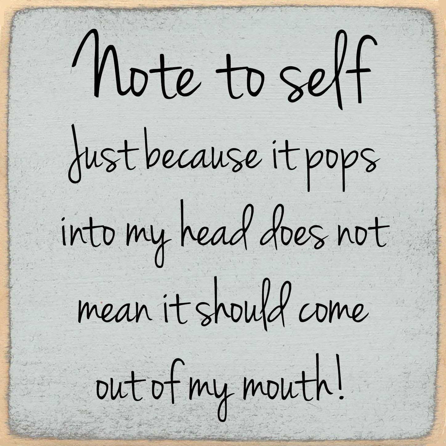 5X5- Note To Self