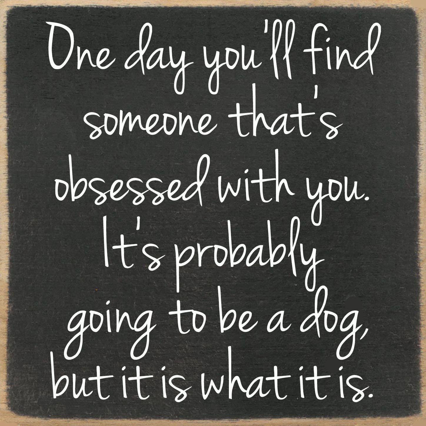 5x5- Obsessed dog