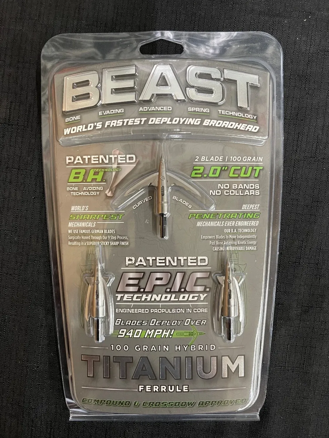 Beast Broadheads 2.0" &amp; 2.3" Titanium Broadheads