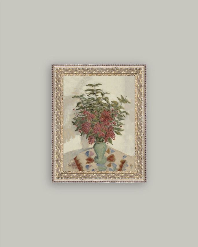 Red Hydrangeas Framed Wall Art
