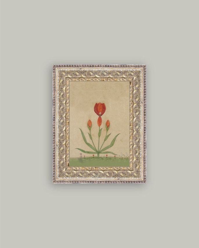 Three Red Tulips Framed Wall Art