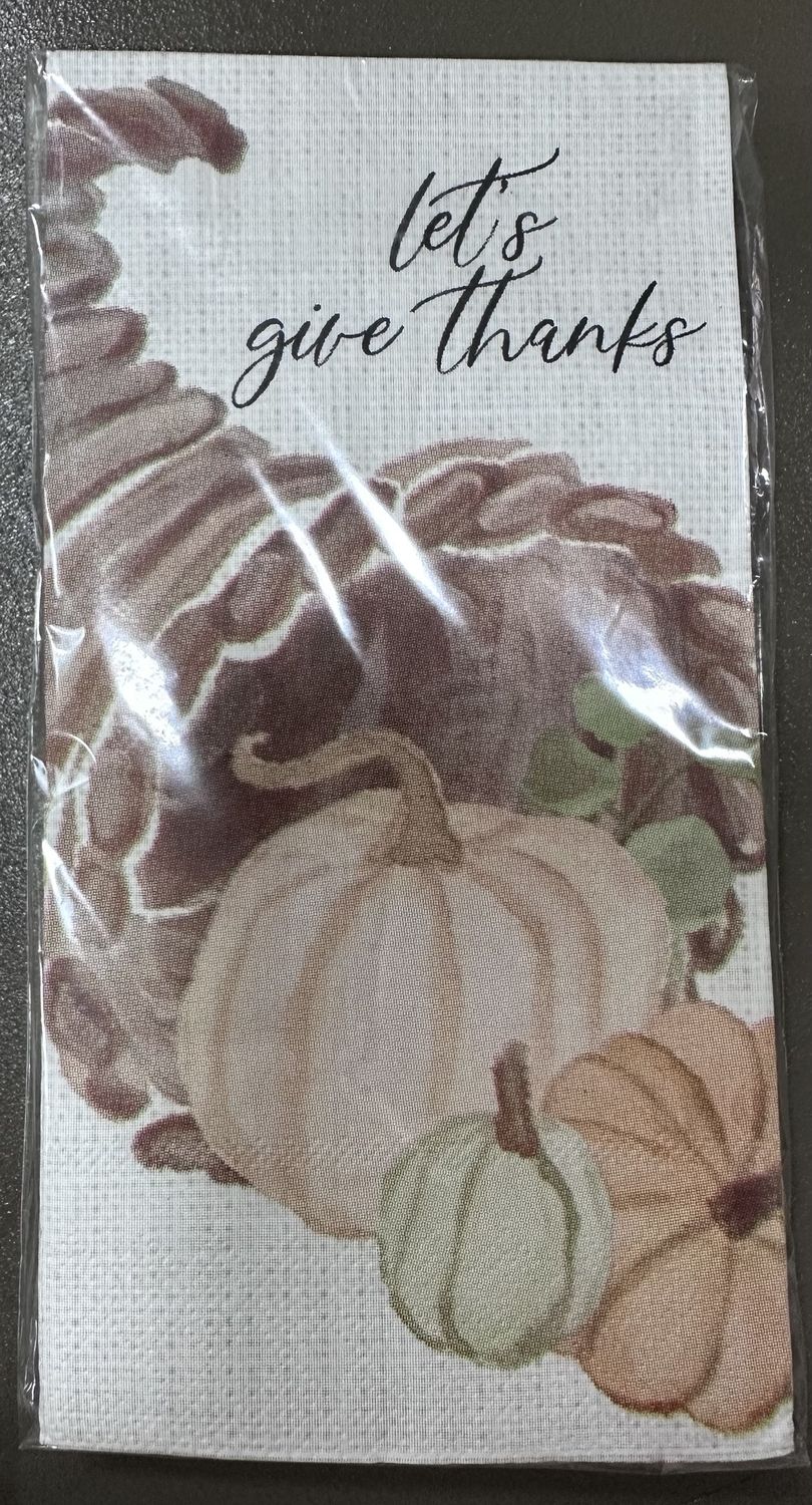 Mud Pie Paper Napkins Thanksgiving Grateful