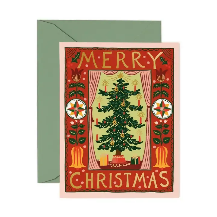 Folk Christmas Tree Card