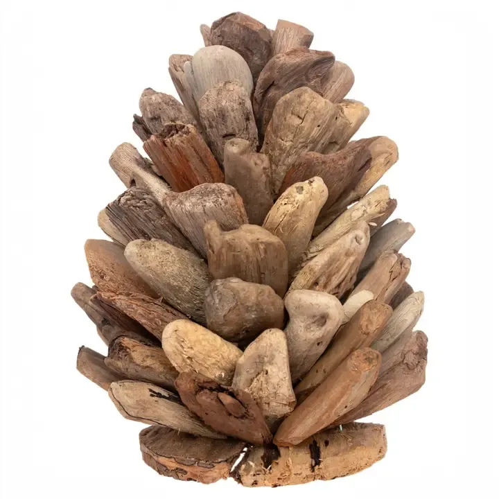 7.75 inch Driftwood Pinecone Christmas Decor Coastal