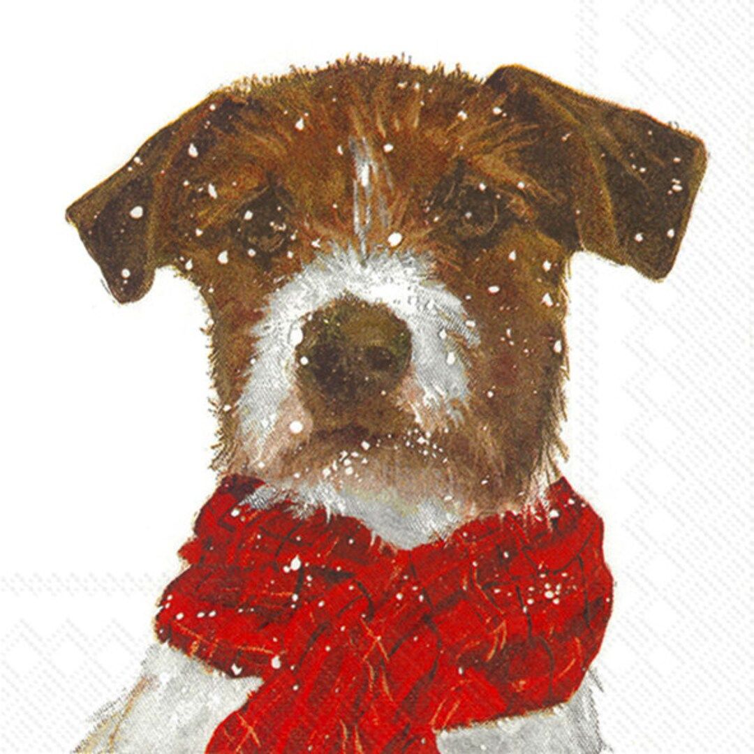 Dog in a Scarf Paper Napkin