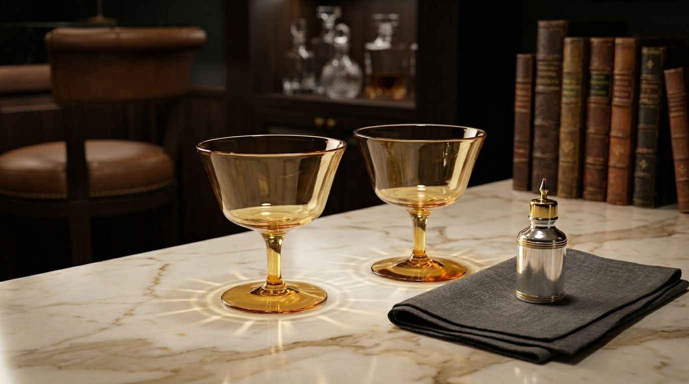 Fostoria Royal Amber Champagne Coupes