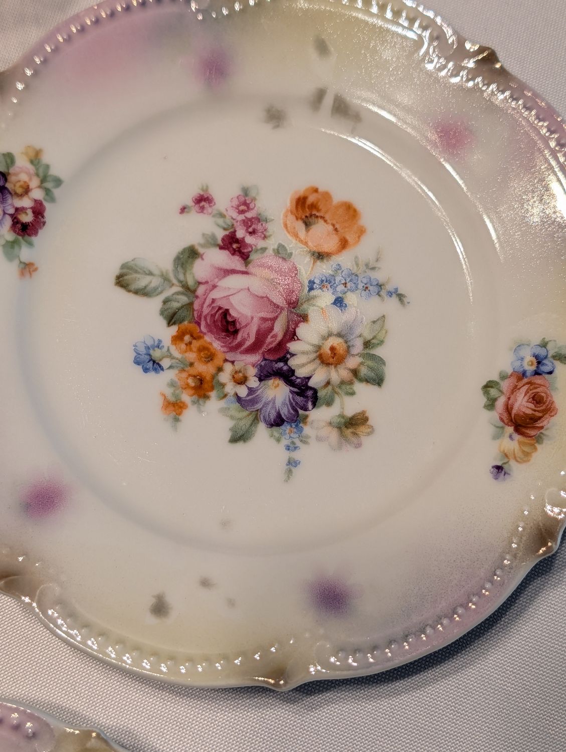 Bavarian Floral Porcelain Plates (Set of 5)
