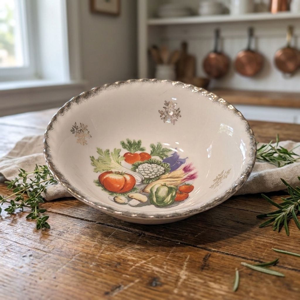 2 Vintage cereal bowls dating to approximately the 1940s–1950s
