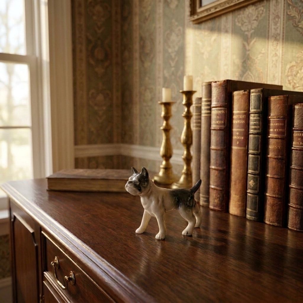 French Bulldog figurine dating from approximately the 1920s–1940s.