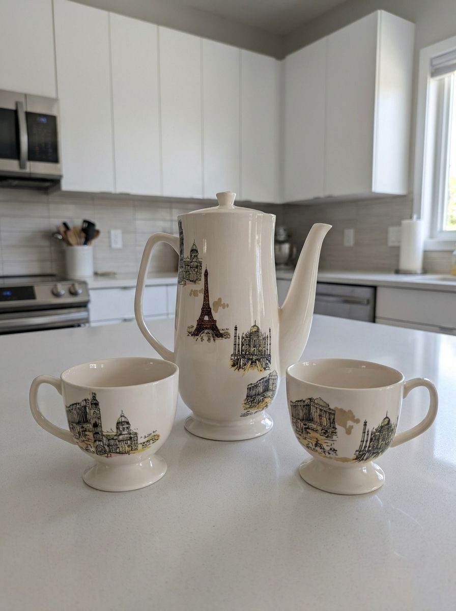 Vintage Kaysons Fine Ironstone China "Landmark Series" Tea Set