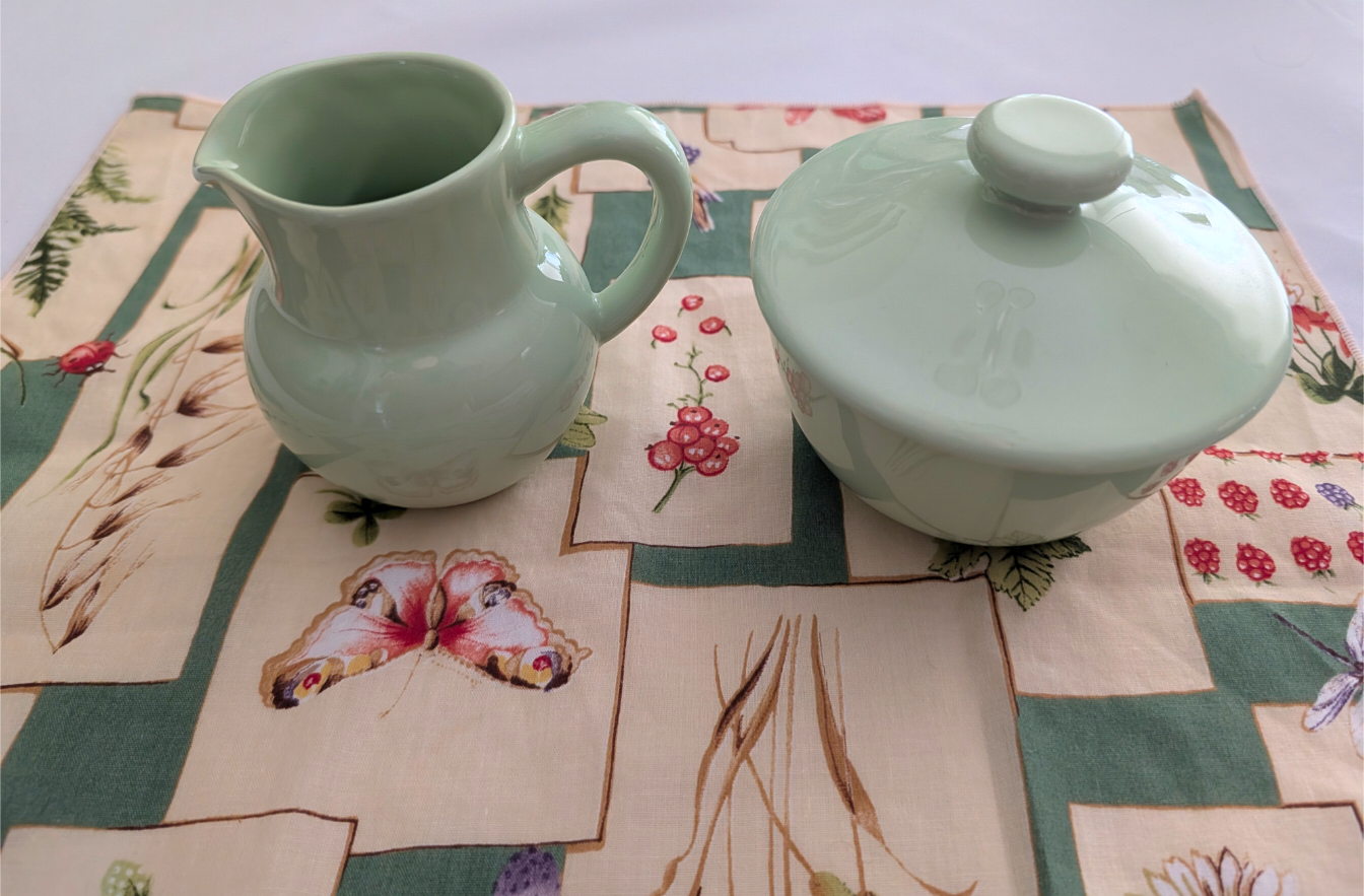Elegant Pair of Vintage Chinese Celadon Porcelain Serving Vessels