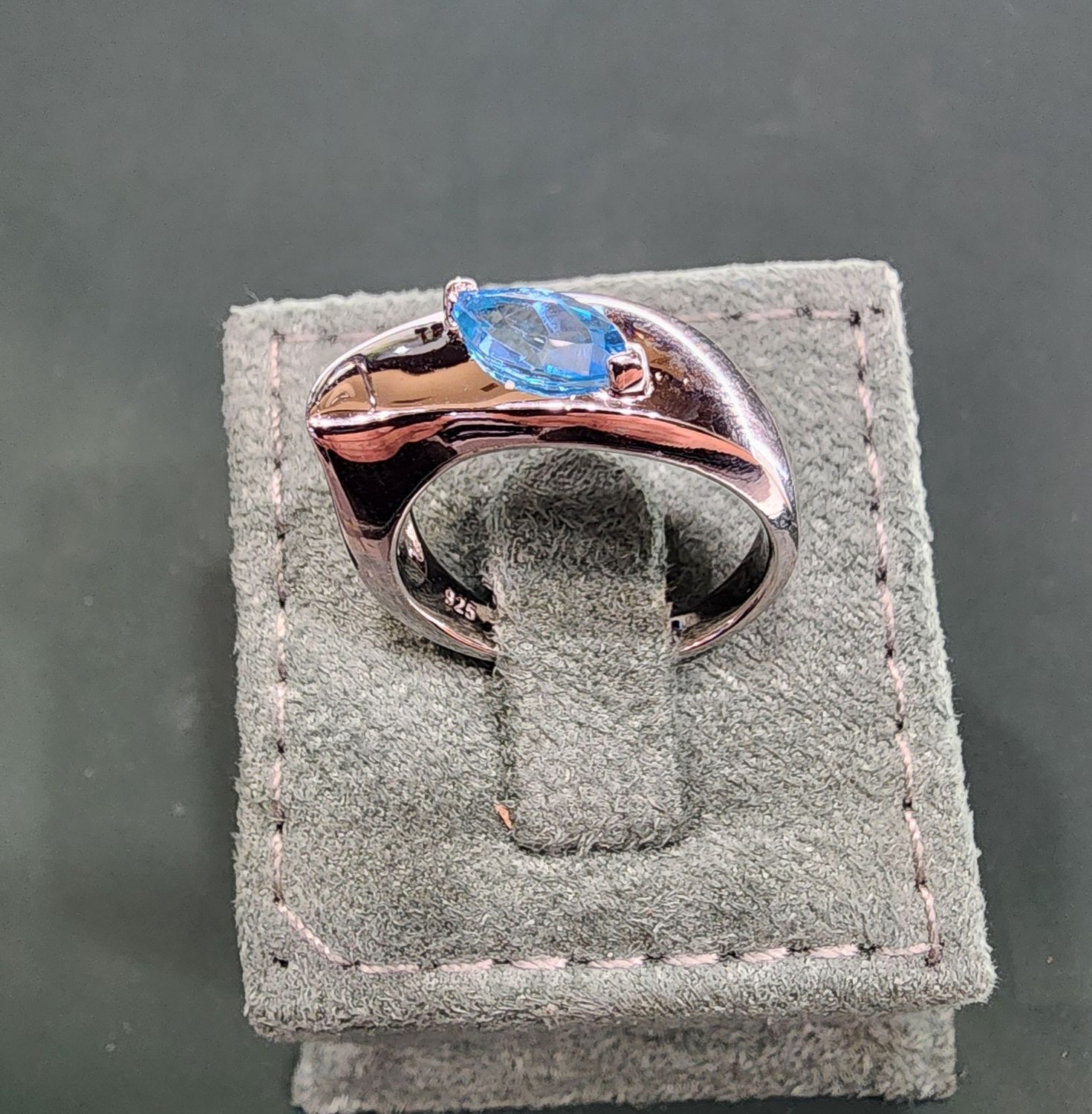 Sereni Swiss Bl Topaz Ring in 925 SS - SZ8