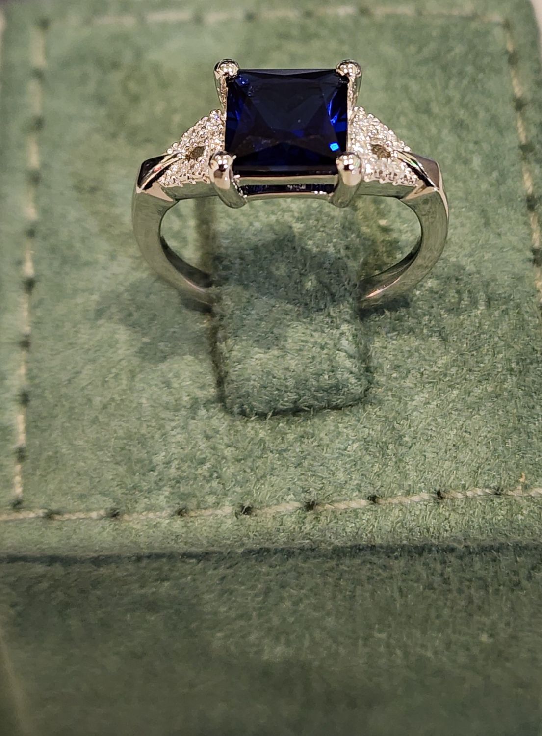Sereni BL Sapphire Ring in 925 SS
