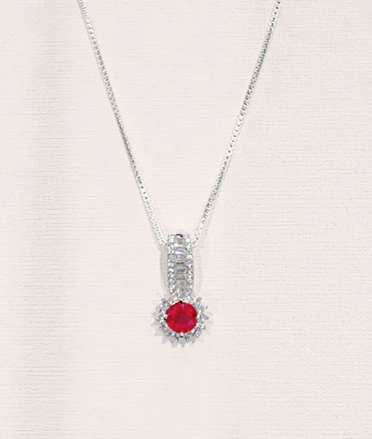 Ruby Pendant in 925 0010