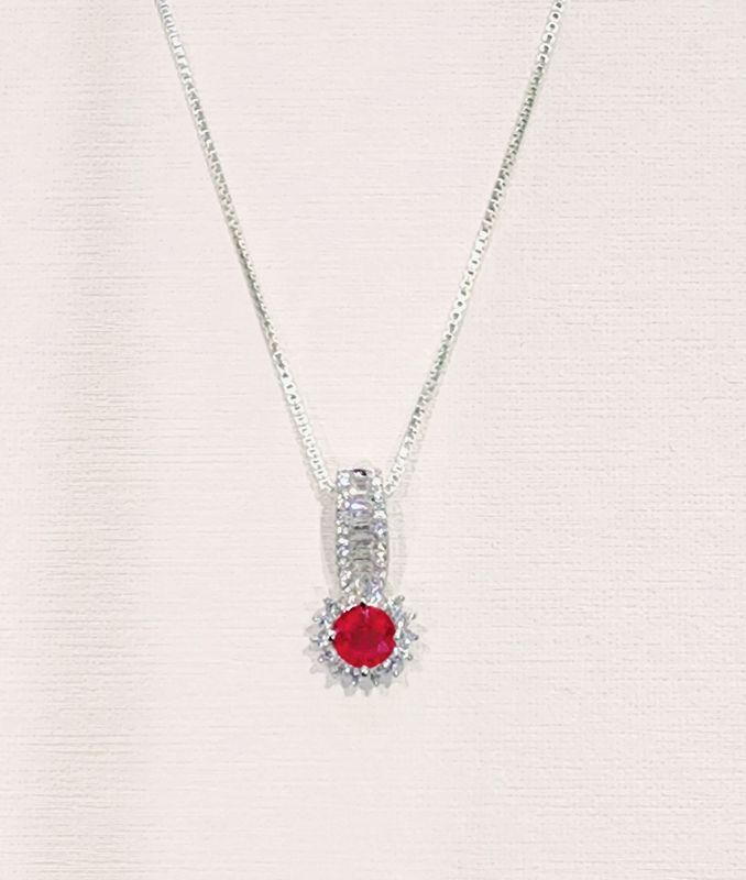 Ruby Pendant in 925 0010