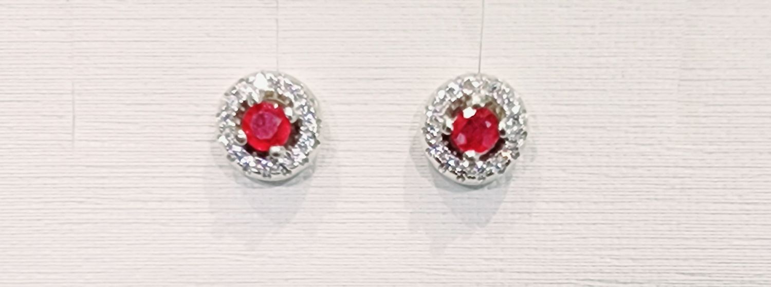 Ruby Earrings in 925 0010