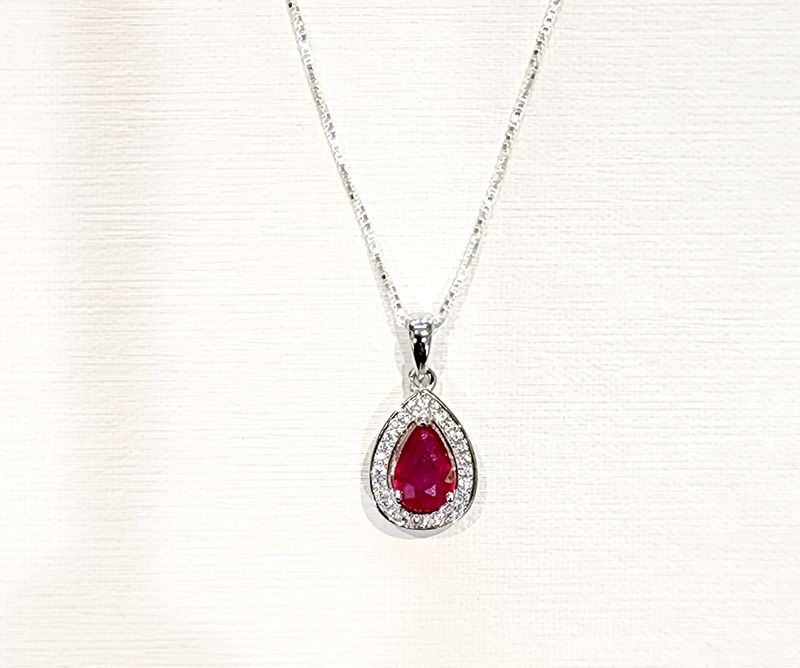 Ruby Pendant in 925 0013