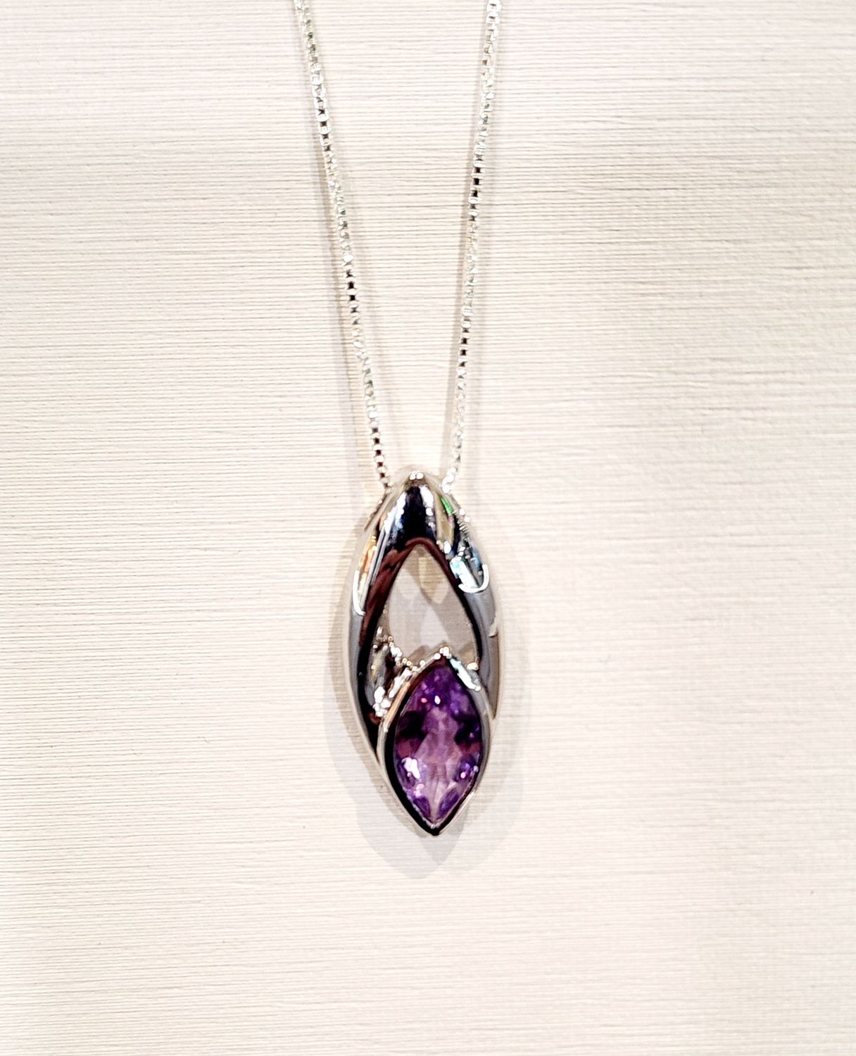 Amthst Pendant in 925 0008