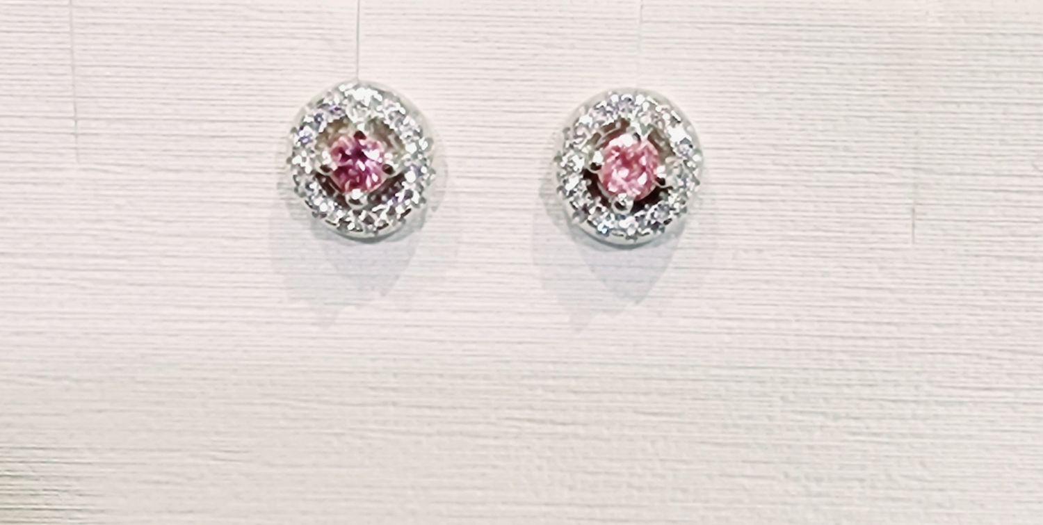Pink Tourmaline Ear in 925 0001