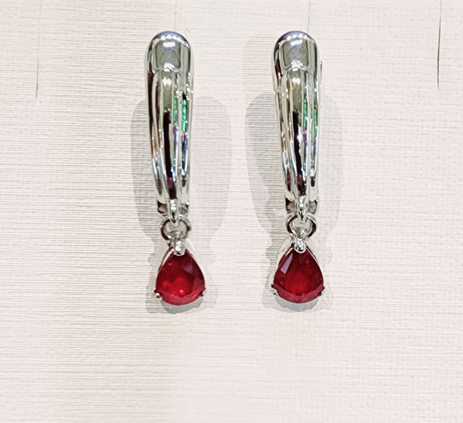 Ruby Earrings in 925 0006