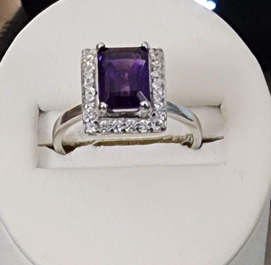 Amethyst Ring in 925 0001 sz 7