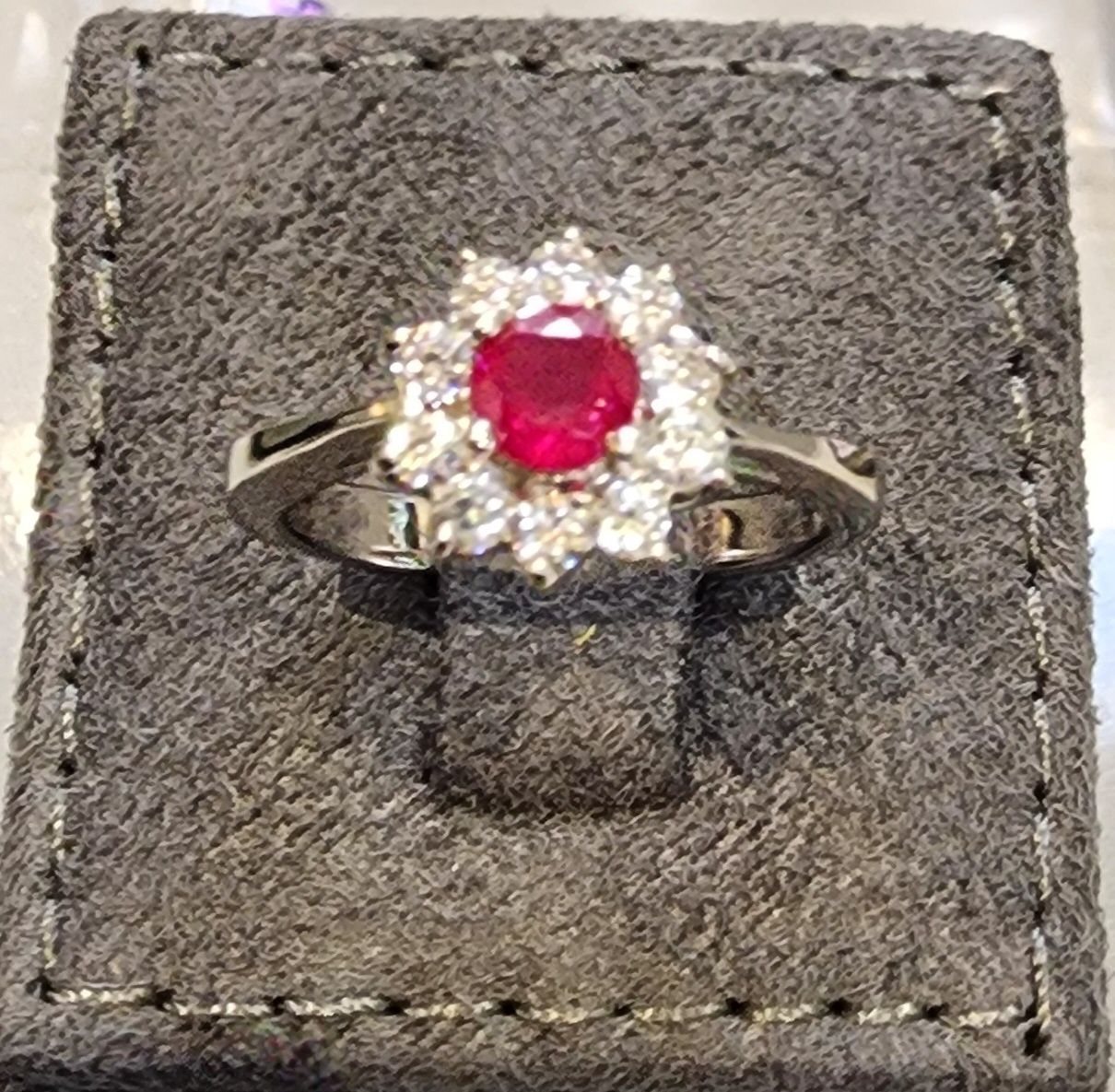 Ruby Ring in 925 0207 sz 8