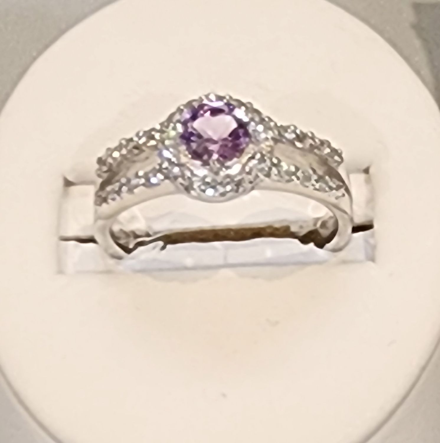 Amethyst Ring in 925 0002 sz 7