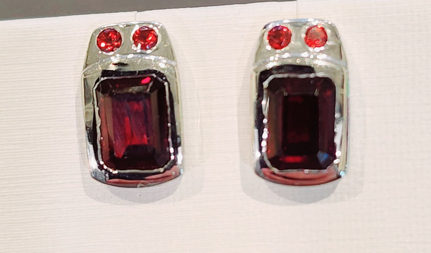 Garnet Earrings in 925 0007