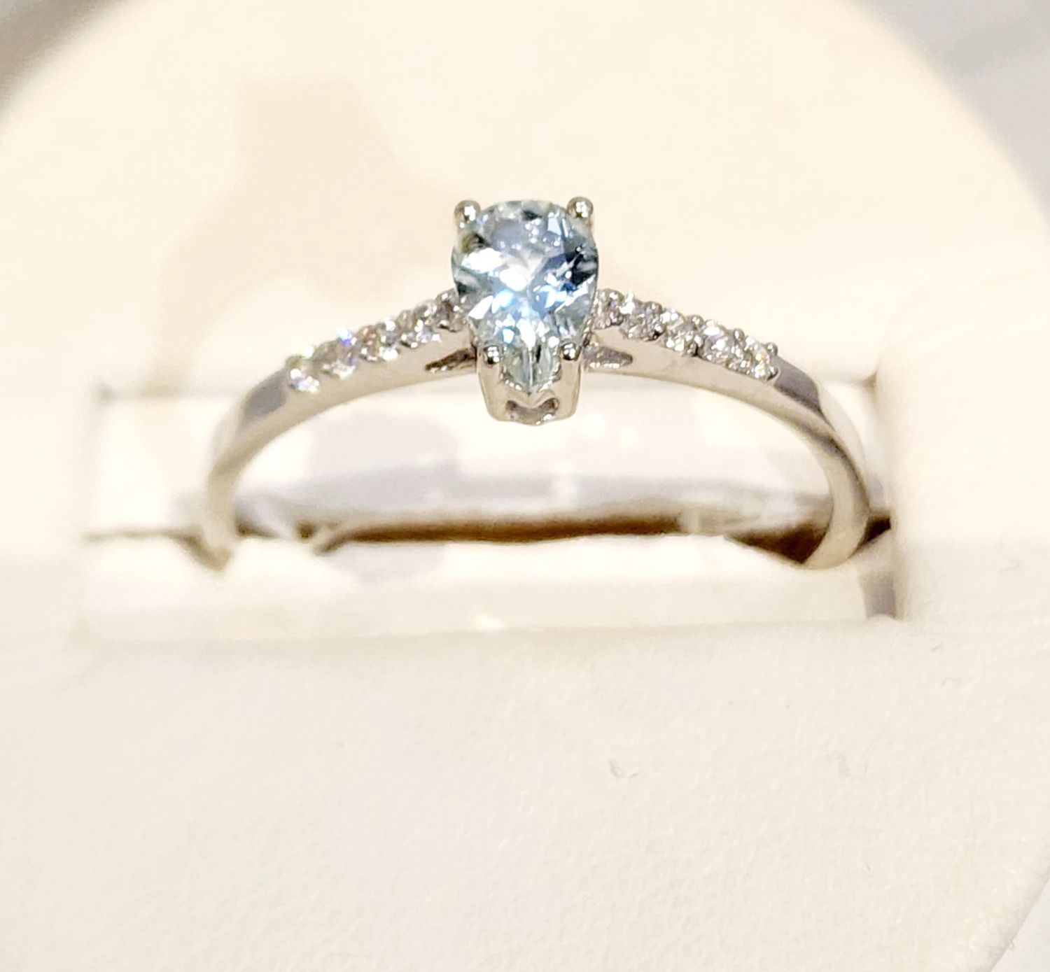 Aquamarine Ring in 925 0025