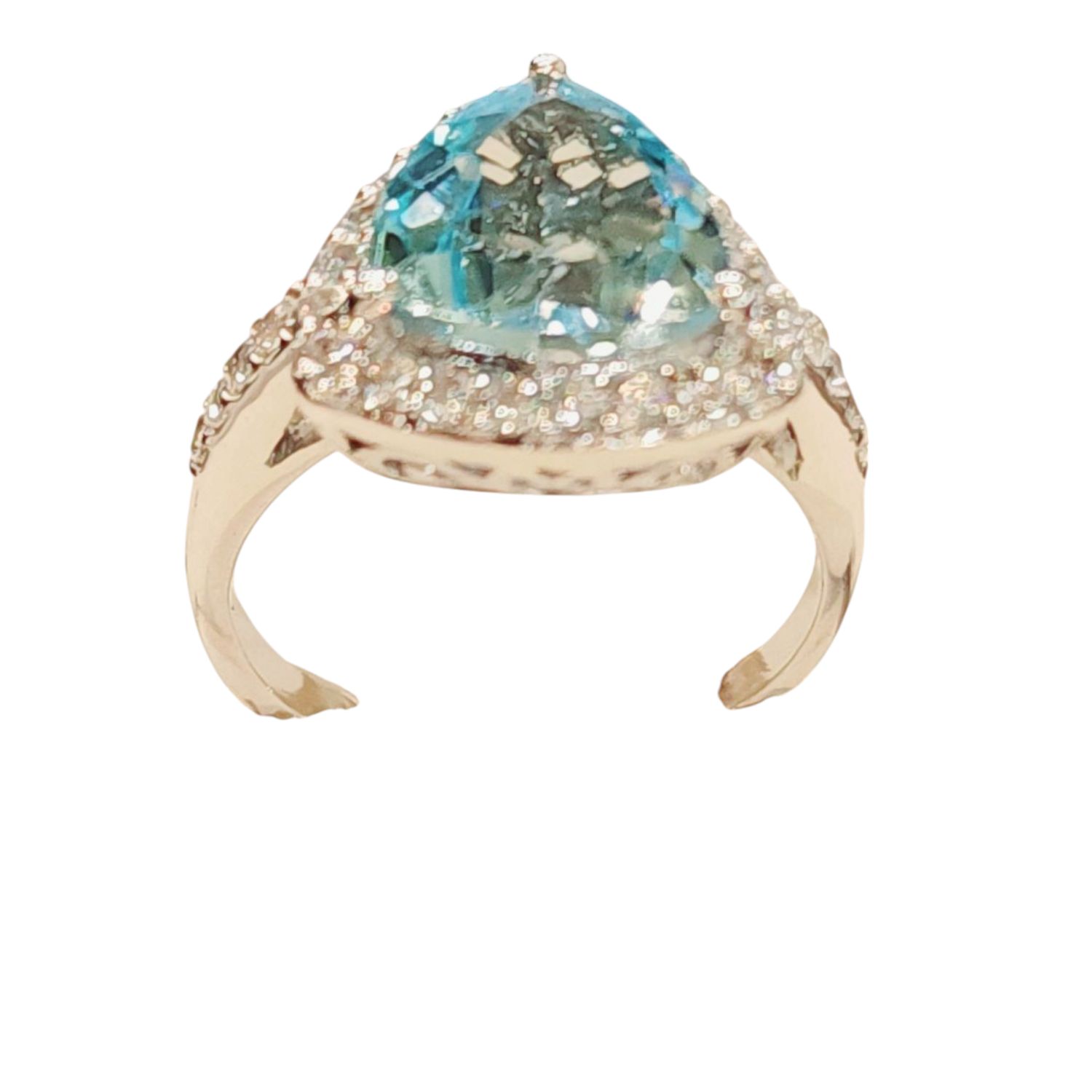 Blue Topaz Ring in 925 0068