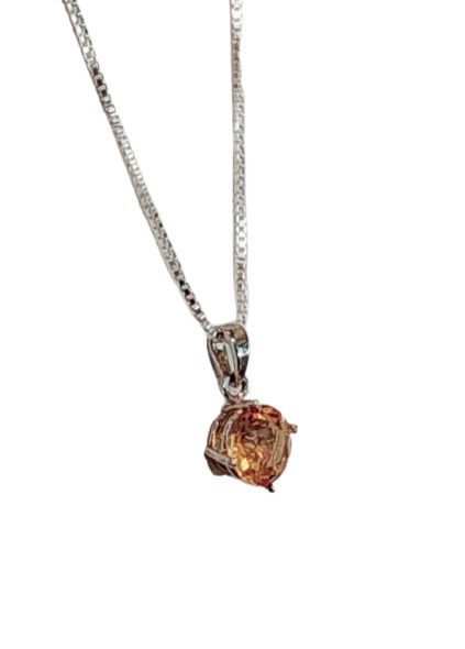 Citrine Pendant in 925 0007