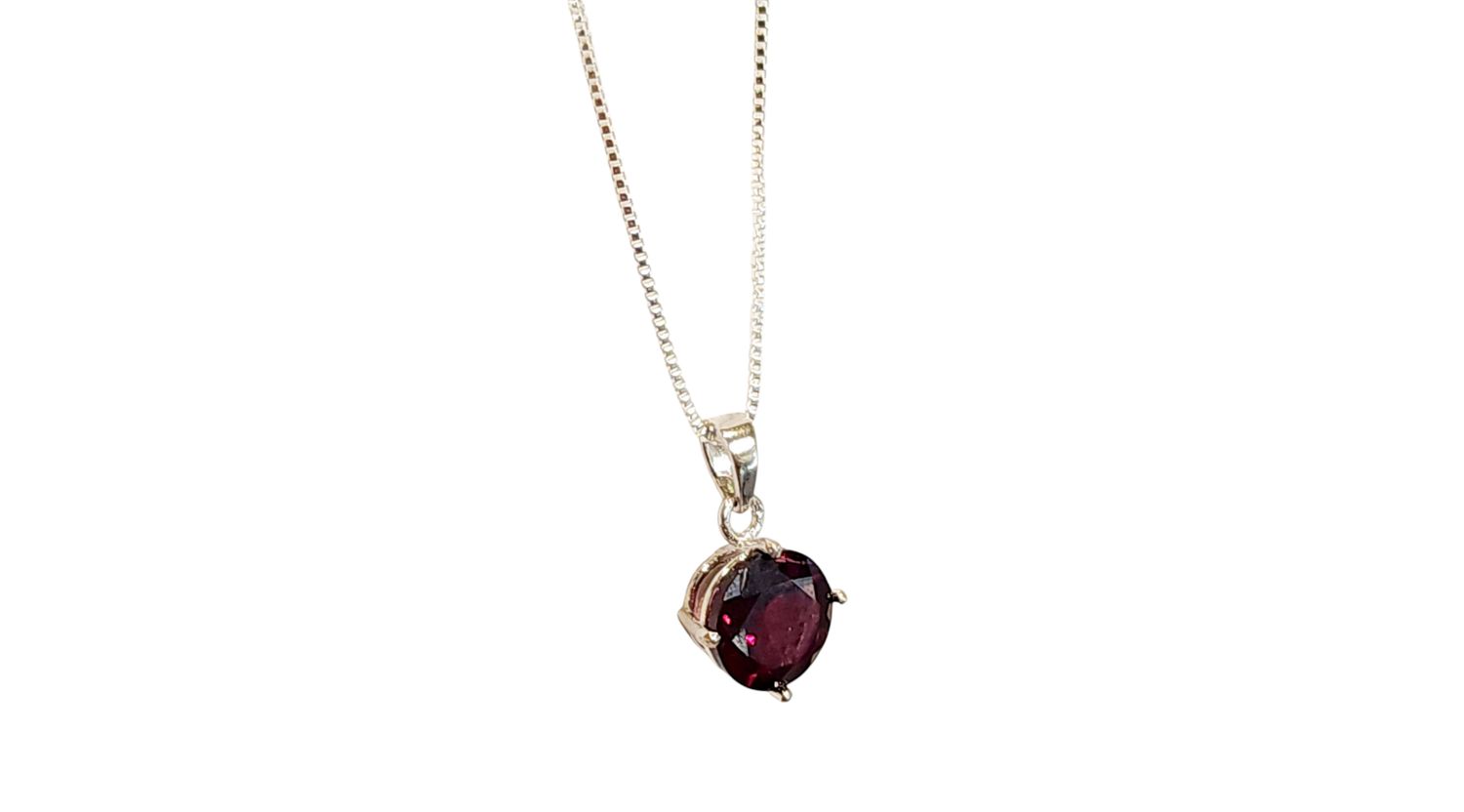 Garnet Pendant in 925 0017